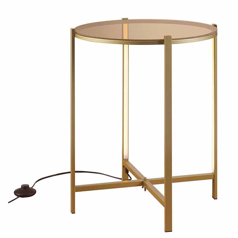 Приставной стол Galia Side Table Bronze LED Бронза в Казани | Loft Concept 