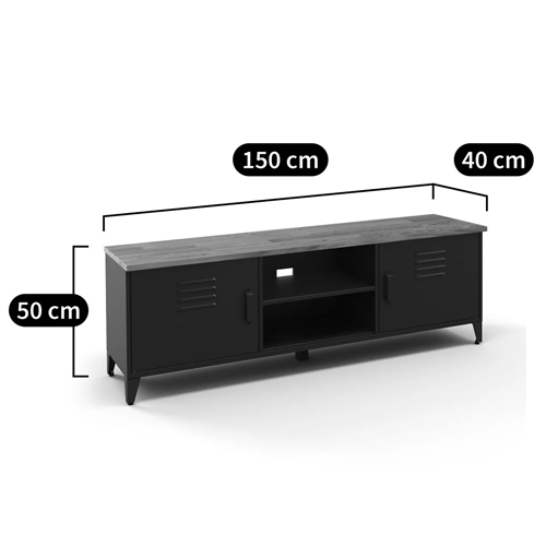 ТВ-тумба из металла и столешницей из массива дуба Metal Wood TV-Stand в Казани