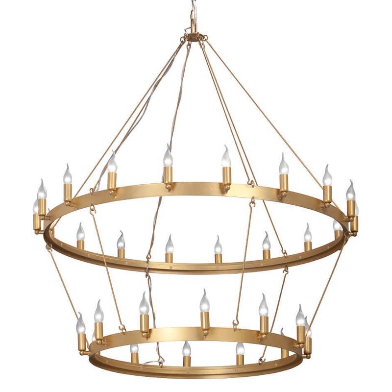 Люстра Camino Round Chandelier two tiers gold Золотой в Казани | Loft Concept 