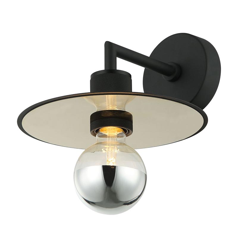 Бра Bruno Hat Black Wall Lamp Черный Золотой в Казани | Loft Concept 