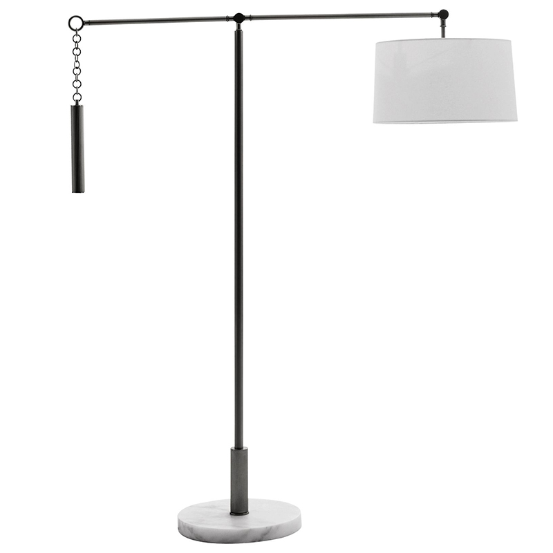 Торшер Arteriors NEWARK FLOOR LAMP Black Черный Белый в Казани | Loft Concept 