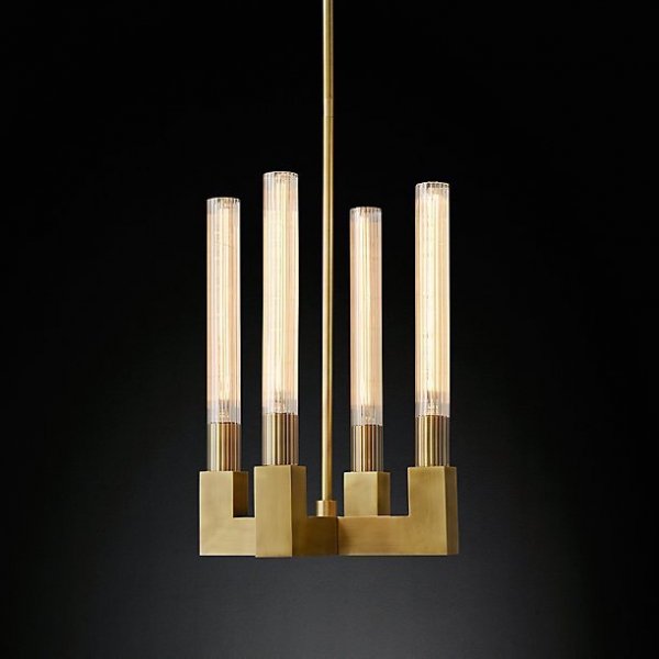 Люстра RH CANELLE Pendant lamp 4 Modern Brass Латунь в Казани | Loft Concept 