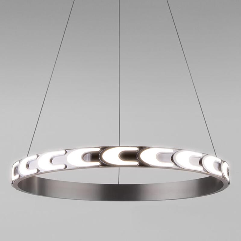 Люстра Maoris Ring Horizontal Chandelier D60 Никель Сатин в Казани | Loft Concept 