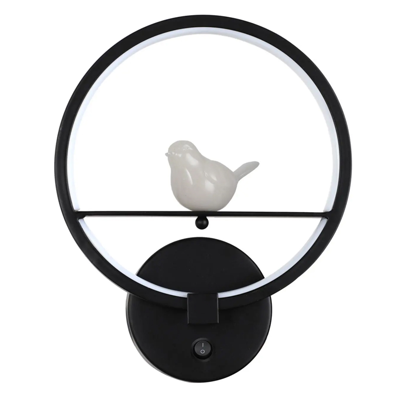 Бра Bird Ring Sconce black Черный в Казани | Loft Concept 