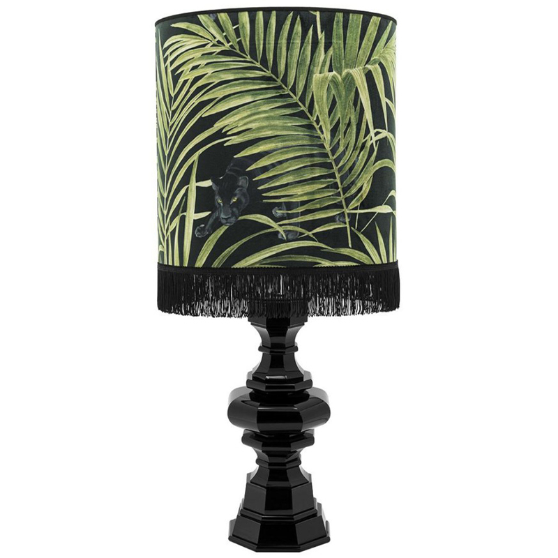 Настольная лампа Table Lamp Empire Velvet Black Green Зеленый Черный в Казани | Loft Concept 