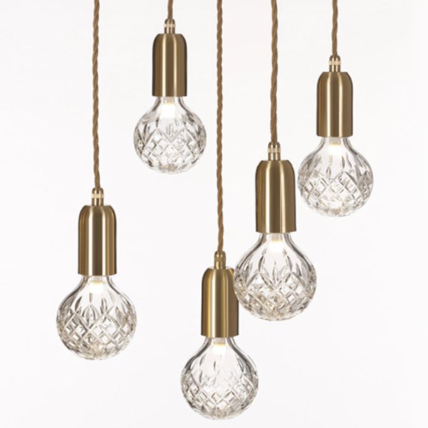 Подвесной светильник lee broom Ceare Crystal Bulb Chandelier Золотой в Казани | Loft Concept 