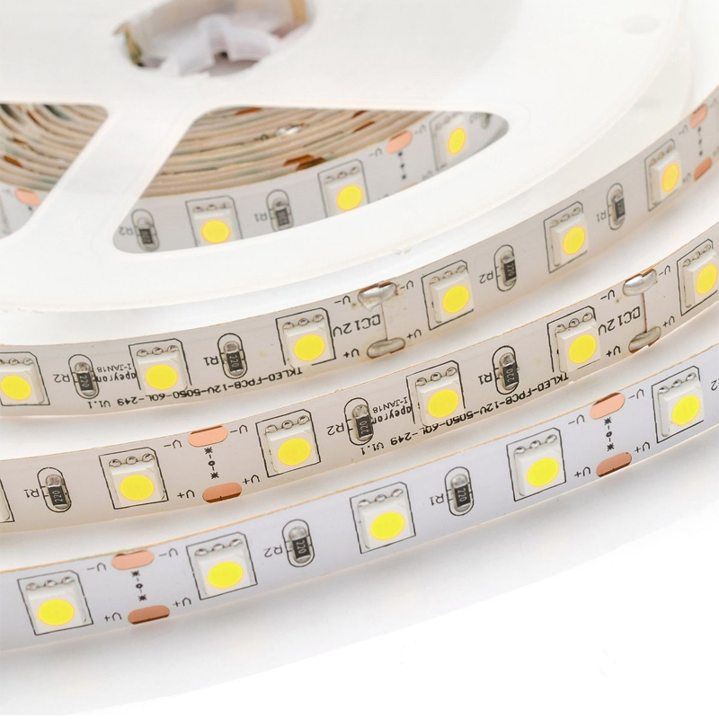 Комплект светодиодной ленты 14,4W/m 60LED/m 5050SMD холодный белый 1M Белый в Казани | Loft Concept 