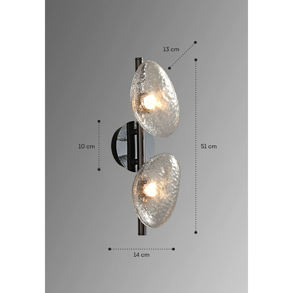 Бра LINDIS FROST LONG WALL 2 лампы Прозрачное стекло в Казани