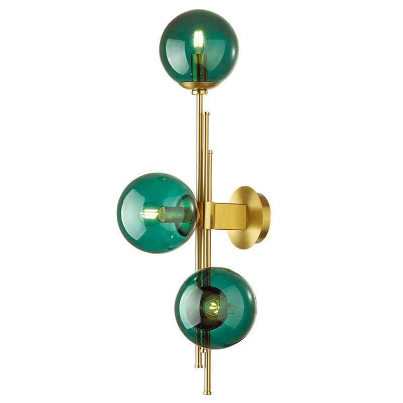 Бра TRILOGY WALL SCONCE Turquoise glass 70 Латунь в Казани | Loft Concept 