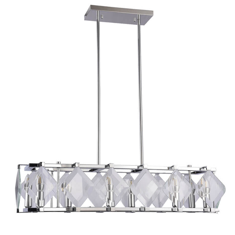 Люстра Glass Rhombus Lighting Хром в Казани | Loft Concept 