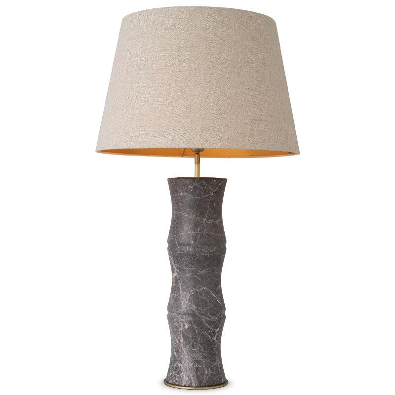 Настольная лампа Eichholtz Table Lamp Bonny Grey Бежево-серый Серый Латунь в Казани | Loft Concept 