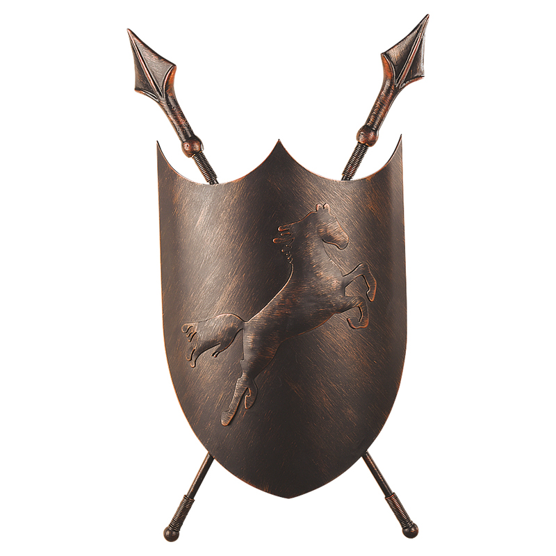 Бра Shield Horse Sconce Коричневый винтаж в Казани | Loft Concept 