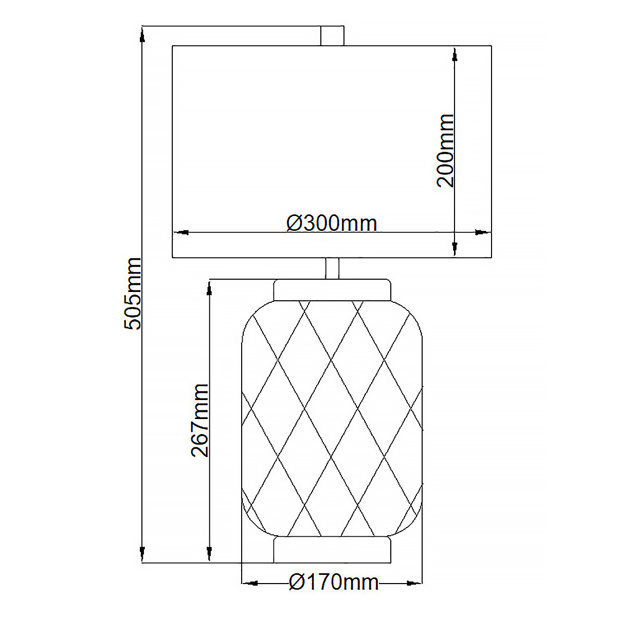 Настольная лампа с цилиндрическим абажуром и прозрачным стеклянным основанием Quintiesse в Казани