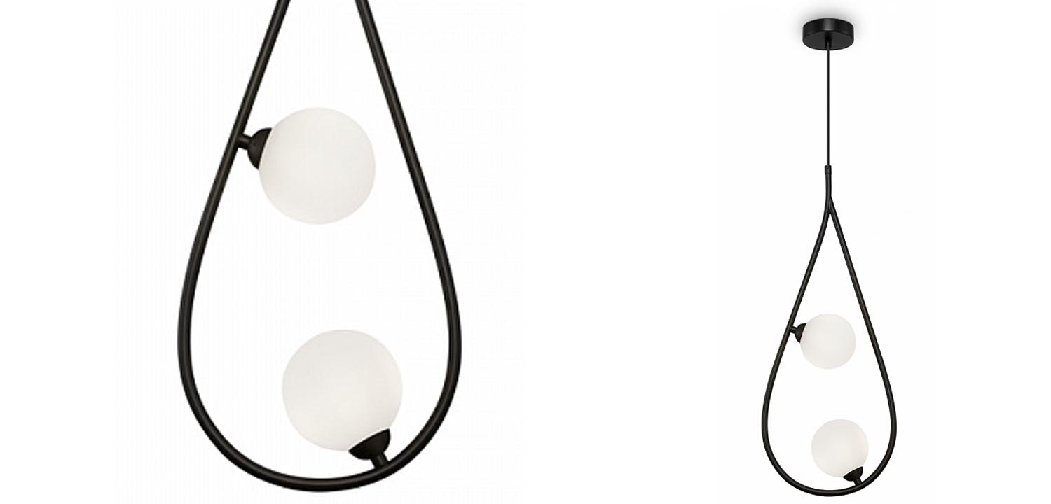 Люстра Marcan 2 Ball Chandelier Black - фото