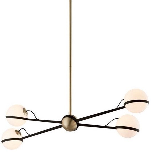 Люстра Troy Lighting Ace Linear Pendant Коричневый Молочный в Казани | Loft Concept 