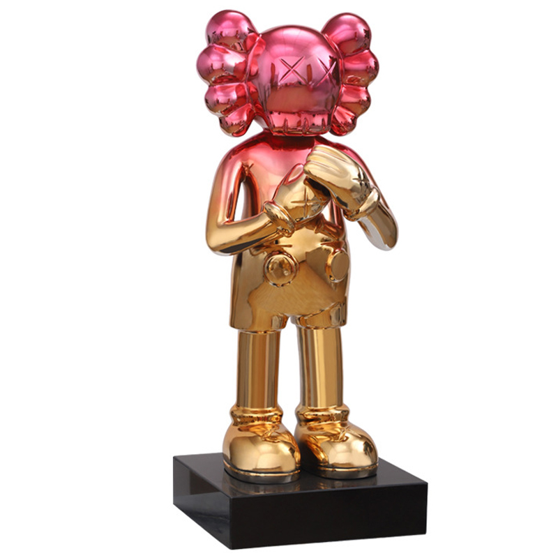 Статуэтка KAWS Gradient Gold Red on stand Золотой Красный в Казани | Loft Concept 