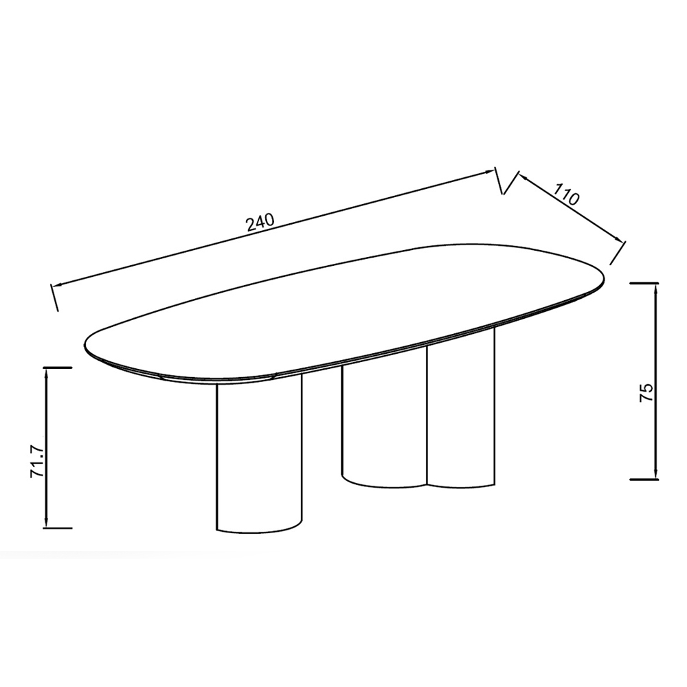 Стол обеденный мраморный с колоннами Marble Column Table в Казани