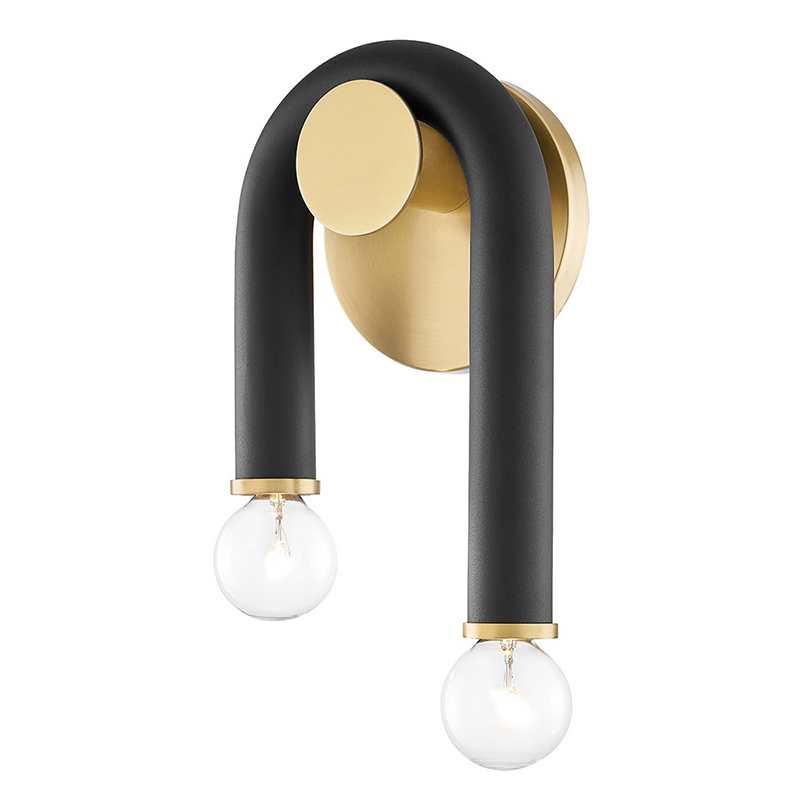 Бра Paulson floppy wall sconce gold Черный Золотой в Казани | Loft Concept 