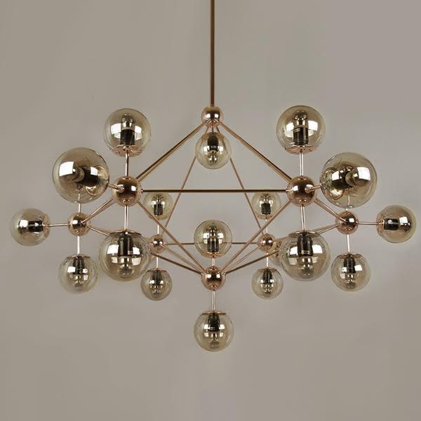 Люстра Modo Chandelier Gold Золотой в Казани | Loft Concept 