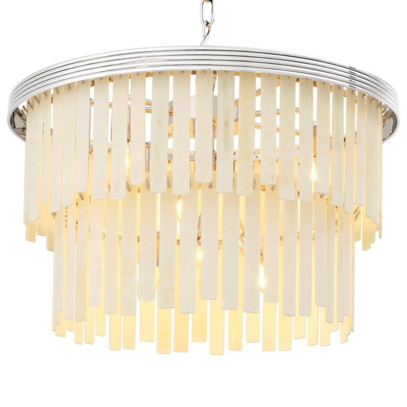 Люстра Eichholtz Chandelier Arizona S Nickel ivory ( слоновая кость ) Никель в Казани | Loft Concept 