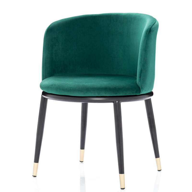 Стул Dining Chair Foucault Green Зеленый Черный Золотой в Казани | Loft Concept 