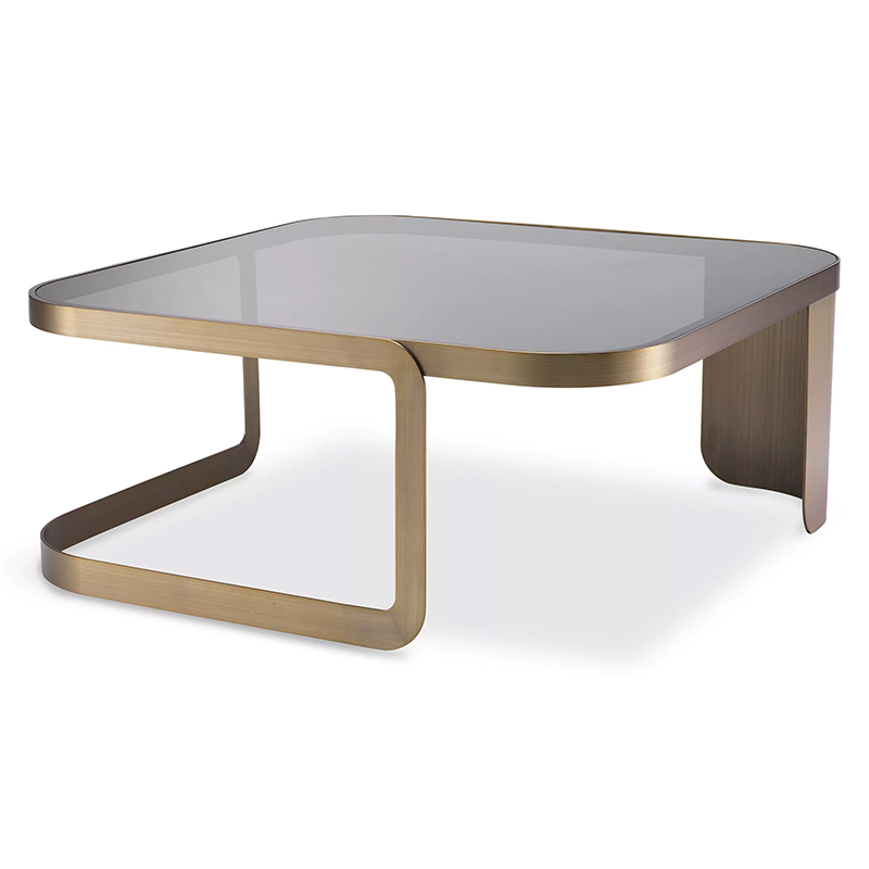 Кофейный стол Eichholtz Coffee Table Numa Стекло Смок Латунь в Казани | Loft Concept 