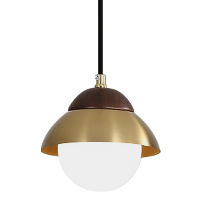 Подвесной светильник Roch Pendant Wooden Eco Light Коричневый Латунь в Казани | Loft Concept 