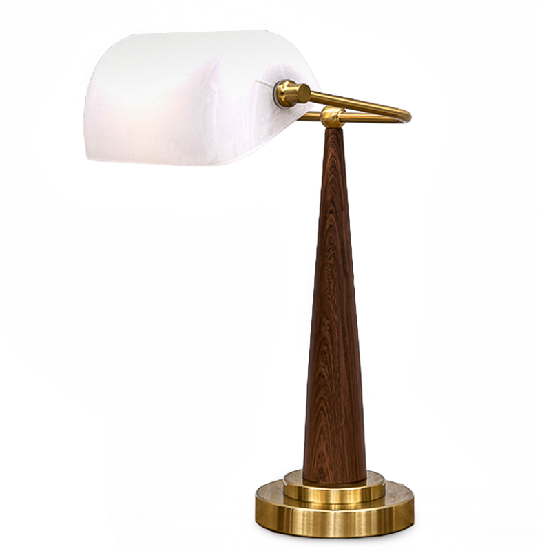 Настольная лампа Ziani Table lamp Белый Коричневый Латунь в Казани | Loft Concept 