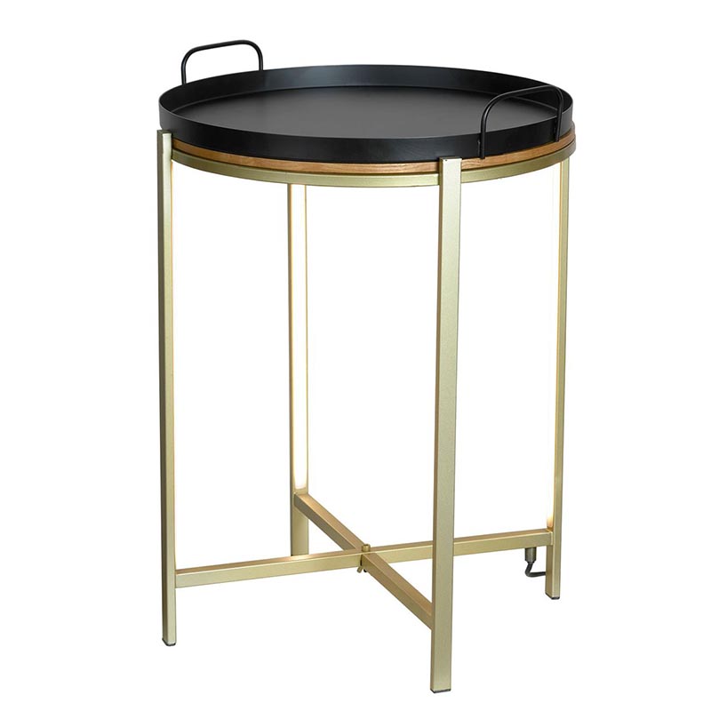 Приставной стол Nagib Side Table Bronze LED Бронза в Казани | Loft Concept 