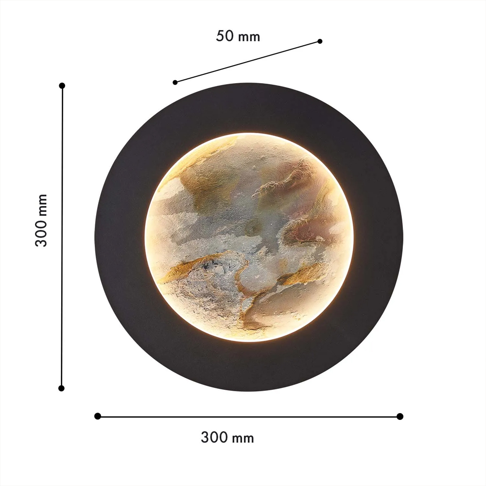 Бра в форме диска черного цвета Borders of Black в Казани