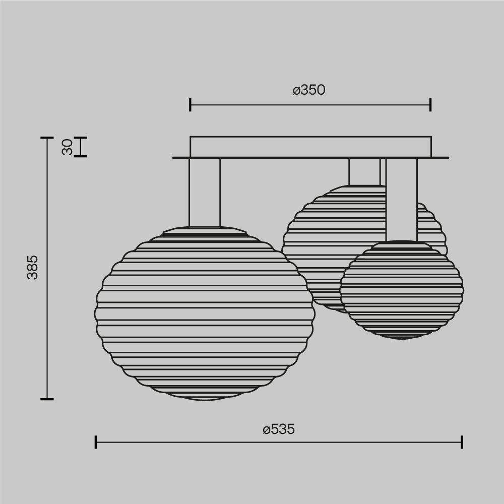 Потолочный светильник Triple ribbed base в Казани