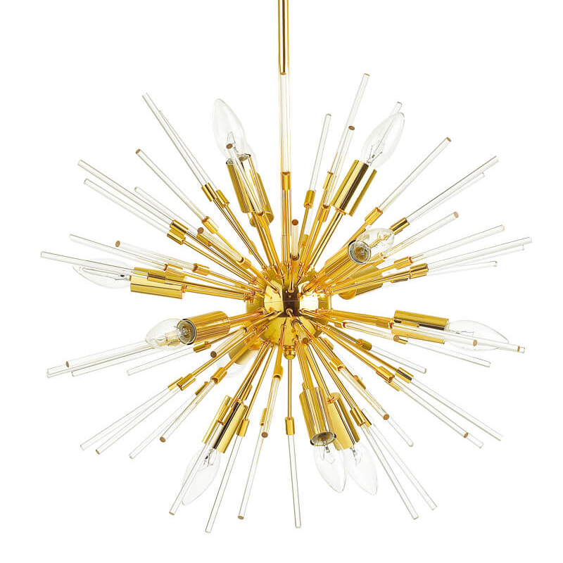 Люстра Welund Sputnik Chandelier gold Глянцевое золото Прозрачный в Казани | Loft Concept 