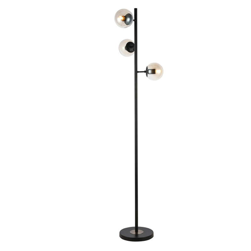 Торшер Modo Floor Lamp Ambre Black Черный Янтарный в Казани | Loft Concept 