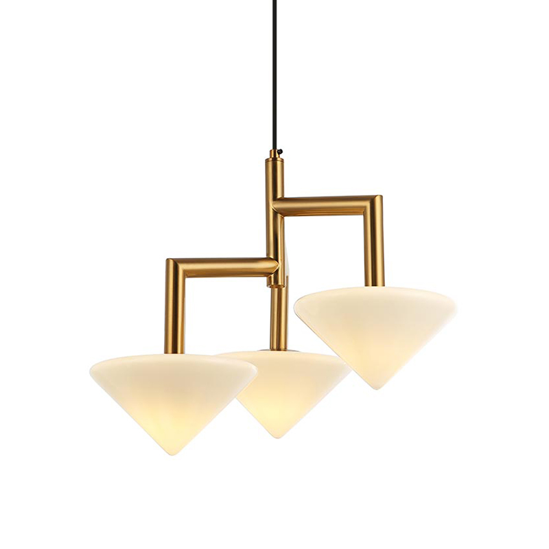 Люстра Acantha Gold Lamp Золотой Белый в Казани | Loft Concept 