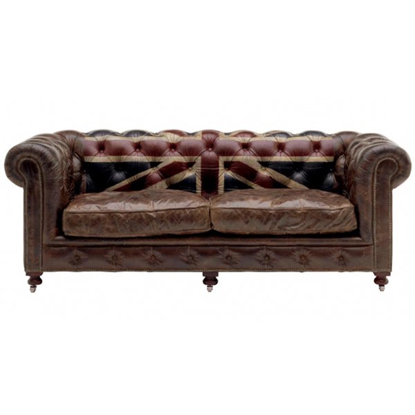 Диван Chesterfield Rebel Sofa Union Jack Andrew Martin Коричневый в Казани | Loft Concept 