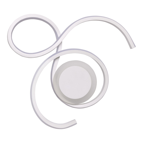 Бра белого цвета с изогнутыми световыми линиями и круглым основанием Luke Lampco Tracer Lamp Белый в Казани | Loft Concept 