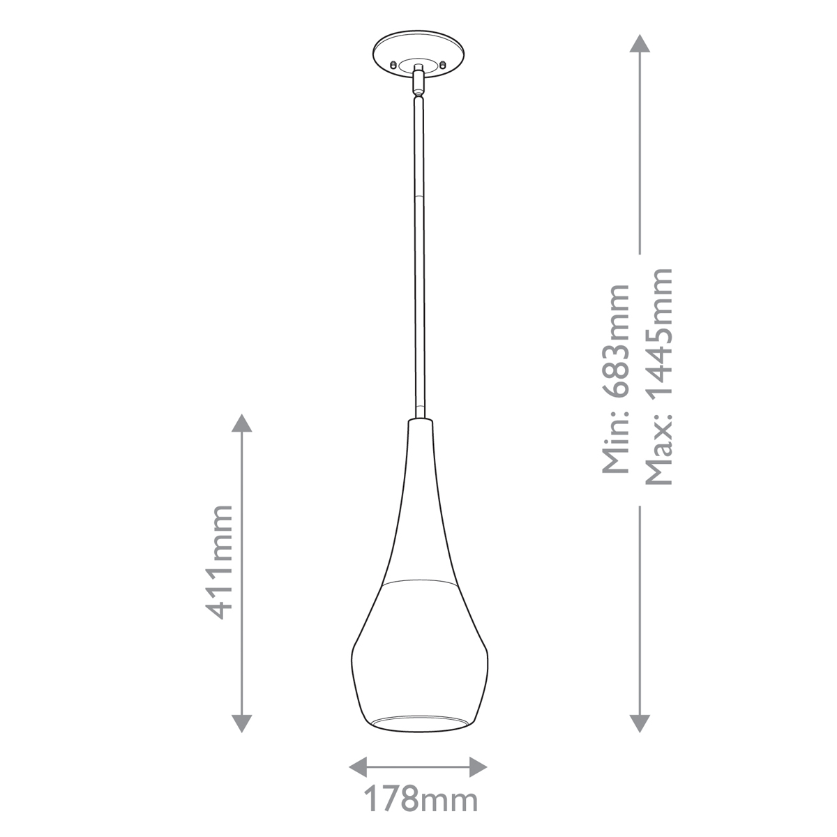 Подвесной светильник каплевидной формы с комбинированным плафоном из стали и белого матового стекла Kichler в Казани
