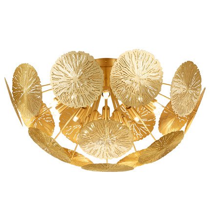 Потолочный светильник GLOBAL VIEWS LILY PAD ceiling lamp Латунь Потолочный светильник GLOBAL VIEWS LILY PAD ceiling lamp Латунь в Казани | Loft Concept