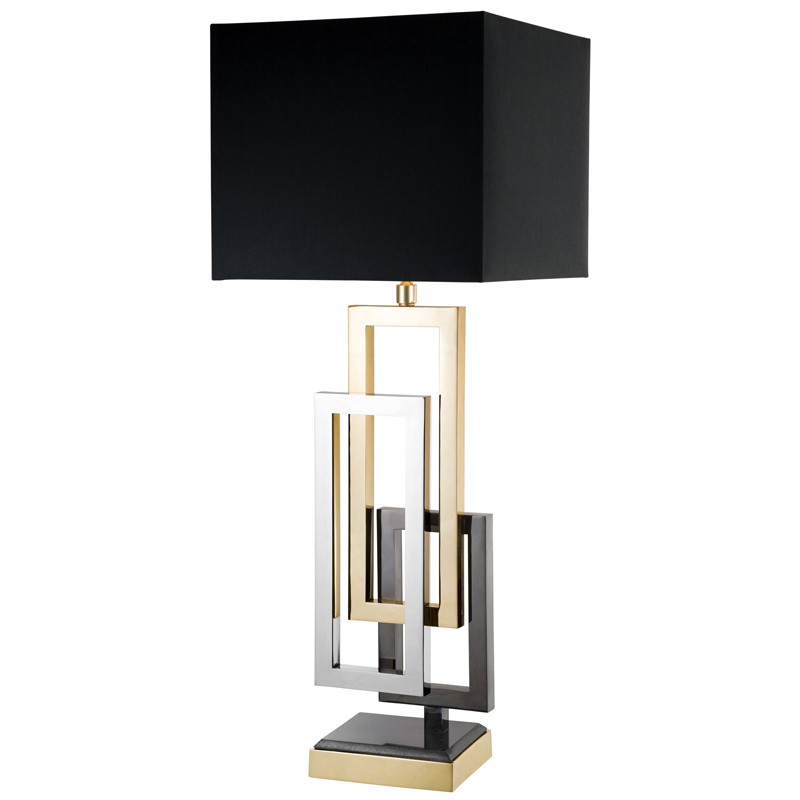 Настольная лампа Eichholtz Table Lamp Regine Черный Никель Темный никель Золотой в Казани | Loft Concept 