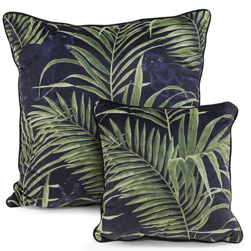 Комплект подушек SET PILLOW ABHIKA black-green Зеленый Черный в Казани | Loft Concept 