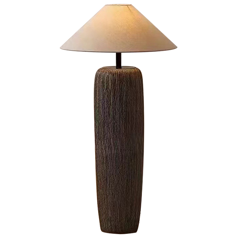 Торшер Coffey Lampshade Floor Lamp Бежевый Коричневый в Казани | Loft Concept 