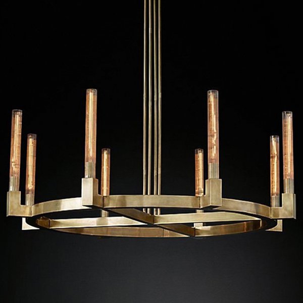 Люстра RH CANELLE Round Chandelier 8 Modern Brass Латунь в Казани | Loft Concept 