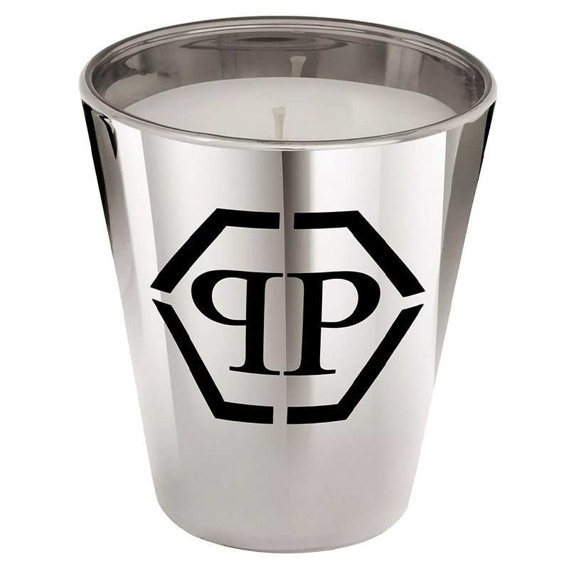 Свеча Philipp Plein Candle Empire Platinum M Серебряный Белый Черный в Казани | Loft Concept 