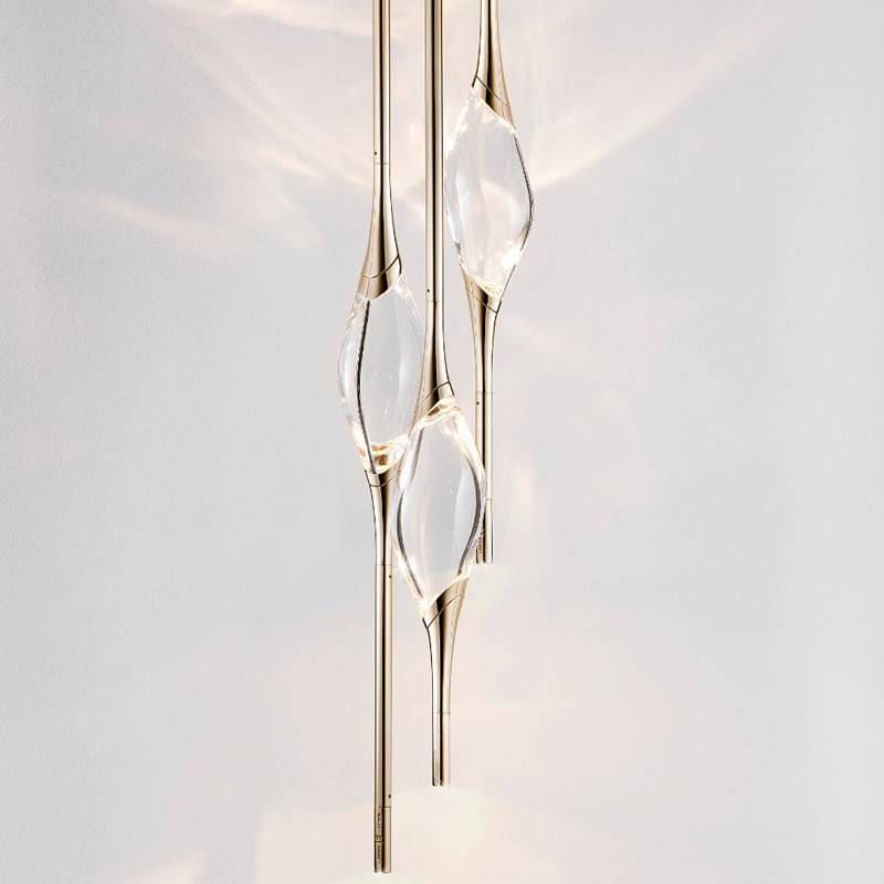 Подвесной светильник Il Pezzo 12 Round Chandelier Gold Глянцевое золото Прозрачный в Казани | Loft Concept 