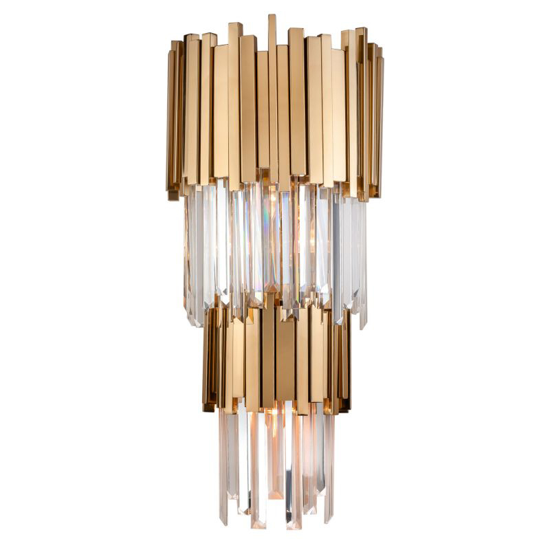 Бра Luxxu Modern Cascade Wall Lamp Gold 71 Золотой Прозрачное Стекло в Казани | Loft Concept 