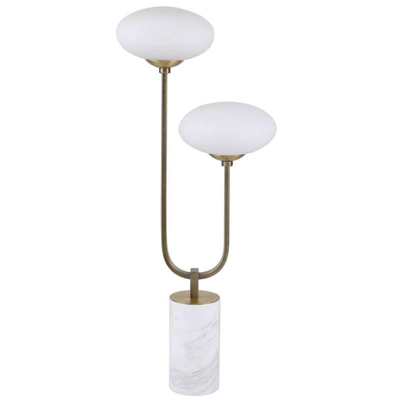 Oval Balls Mushrooms Table Lamp Brass Латунь Прозрачный белый в Казани | Loft Concept 