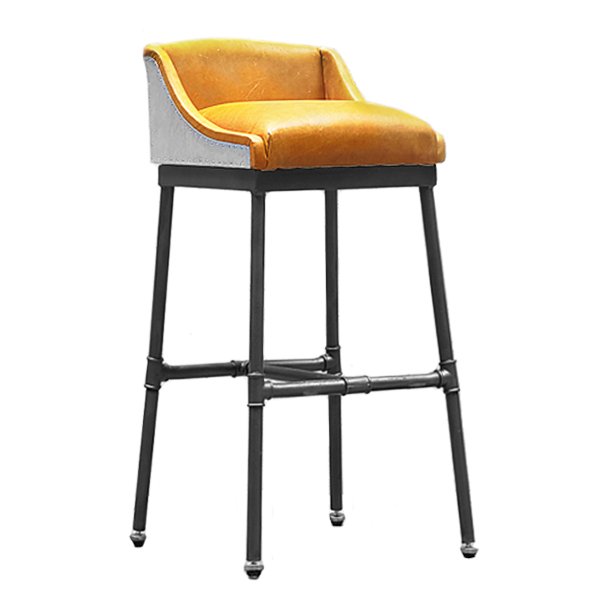 Барный стул Iron Scaffold Bar stool Yellow Желтый Темный хром в Казани | Loft Concept 