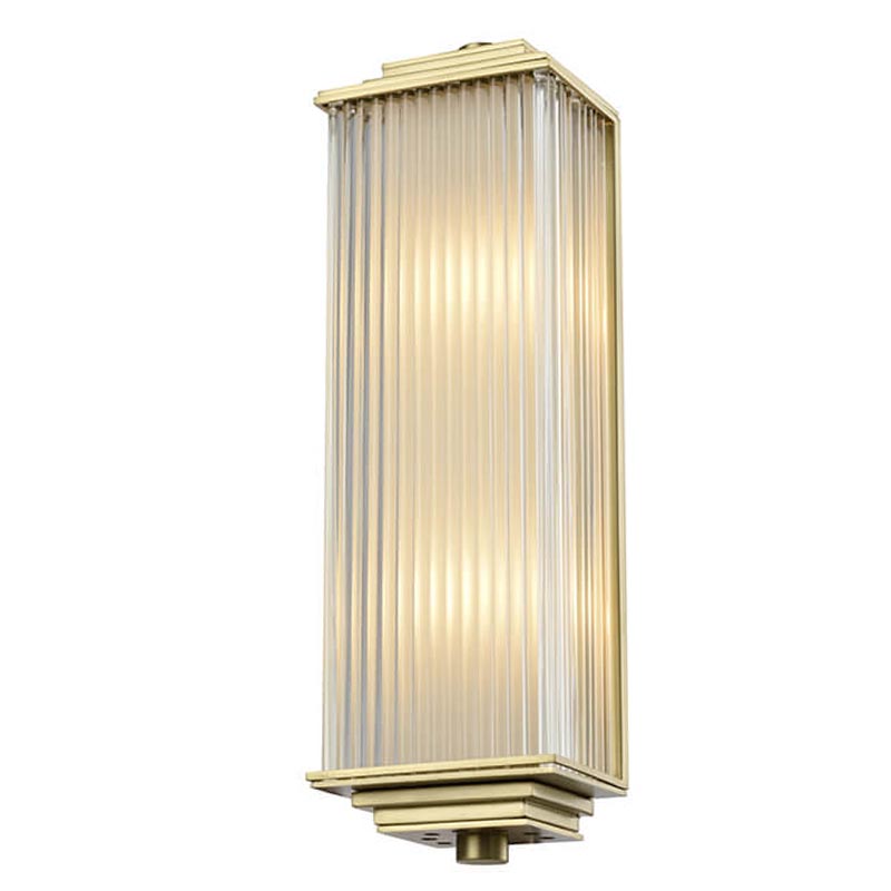 Бра Brion Glass Rectangle Wall Lamp Brass Латунь Прозрачный (Transparent) в Казани | Loft Concept 