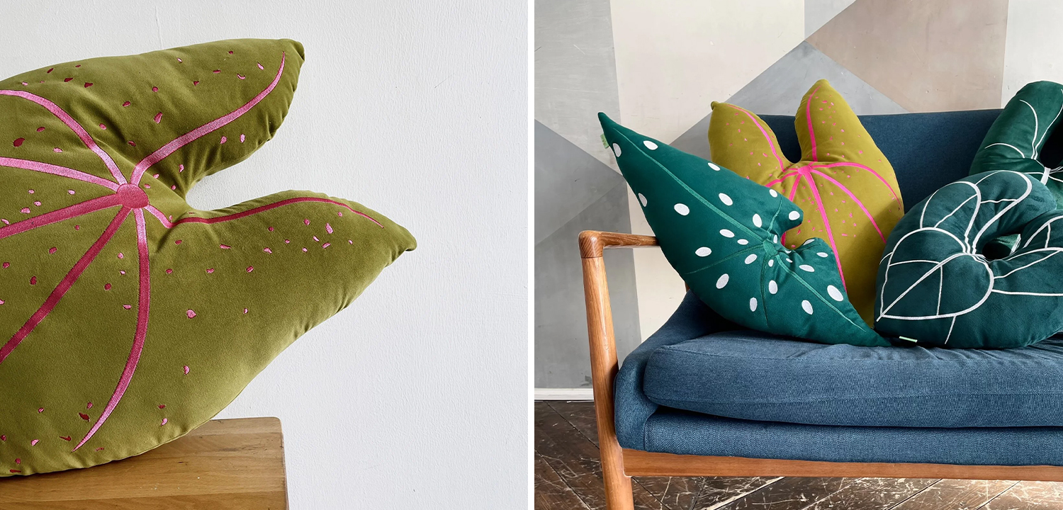 Декоративная подушка Botanical Cushion Caladium - фото