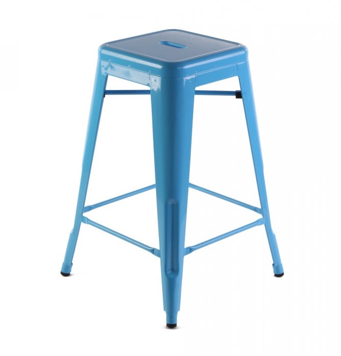 Барный стул Tolix Bar Stool 65 Черный Салатовый Нержавеющая сталь Оранжевый Красный Зеленый Желтый Голубой Белый в Казани | Loft Concept 